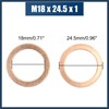 INFINAUTO M18 x 24.5mm x 1mm Copper Washers Flat Car