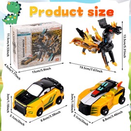Dandin 2PCS Transforming Car, Transformer Car Unicorn Toys, Car Toys, Car Combination Transfor-mer, Transformer Cars Unicorn Robot, Anti-Collision Transformation Cars Robot Toy, Birthday Gift