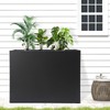 QUEMARQUE Metal Planter Box Rectangular - 36x10x28In Steel Outdoor Large