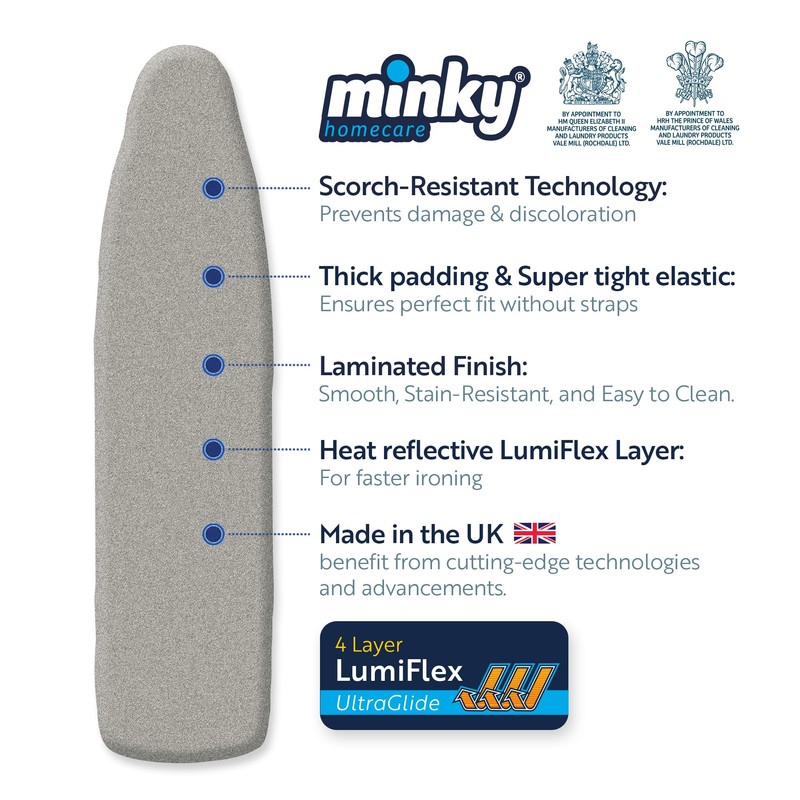 Minky Homecare SureFit Super Soft Ironing Board Cover and Pad