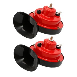 Kisangel 2pcs Snail Horn Exit Horn Waveguide Rocker Switch Super Loud Horn Motorcycle Train Horn Super Loud Train Switches Universal Loud Horn Air Horns for Trucks Horn for Horn Red Magnet