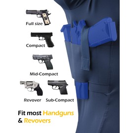 lilcreek Conceal Carry Shirts for Men,Holster Shirt for Men,Conceal Carry Holster for Men Navy 4X-Large