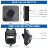Solar Wireless Driveway Alarm Outdoor Weather-Resistant Motion Sensor Detector Doorbell