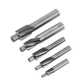 5 Pieces Countersink End Mills, HSS-AL M3 M4 M5 M6 M8 4 Tap Countersink End Mill Slot Drill for Milling Copper, Aluminium, Steel, Cast Iron