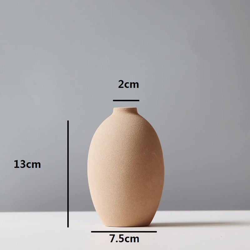 AIVAR Pottery Flower Base Vase Single Vase Nordic Stylish Set