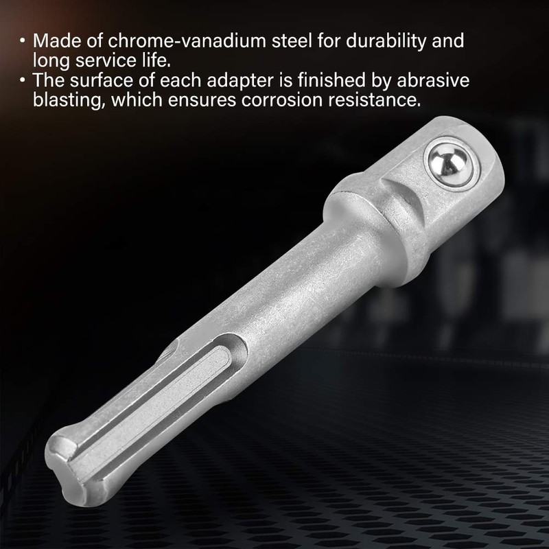 3PC SDS Plus Adapter Shaft Steel Socket Adapter 2PC SDS
