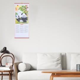 Operitacx Chinese Wall Calendar 2025 Snake Year Hanging Calendar Vintage Lunar Year Calendar Agenda Planner for Home Office