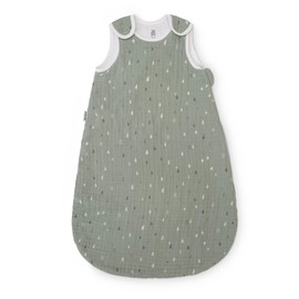 Ehrenkind® Baby Summer Sleeping Bag Round Muslin Summer Sleeping Bag Size 74/80 Jade Drops, Baby Sleeping Bag
