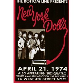 New York Dolls 4/21/74 NYC 4"x6" Reprint Concert Mini Poster/Postcar