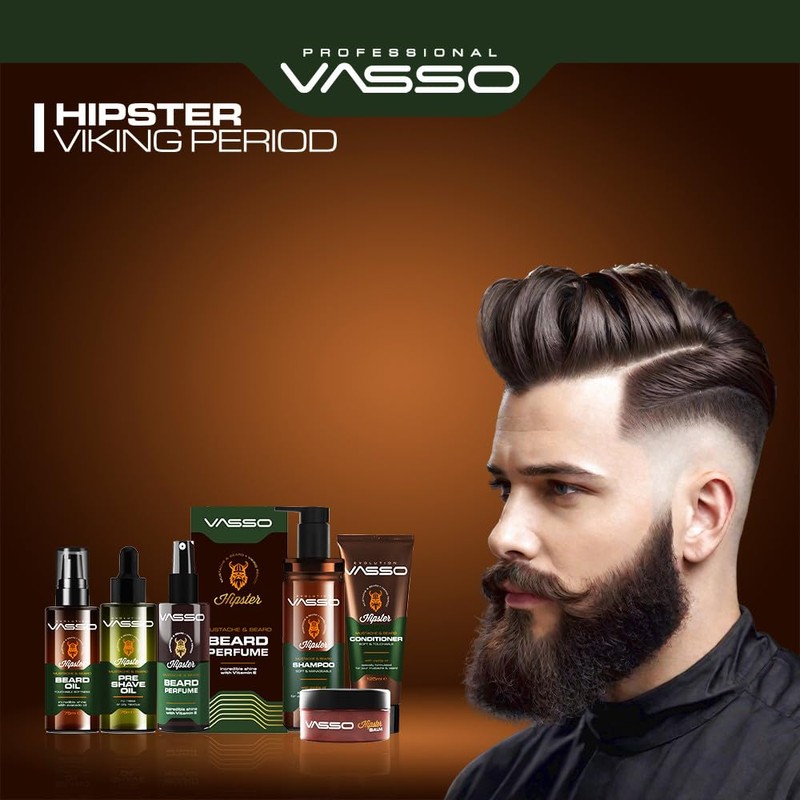Vasso Hipster Mustache & Beard Pre Shave Oil 75 ml