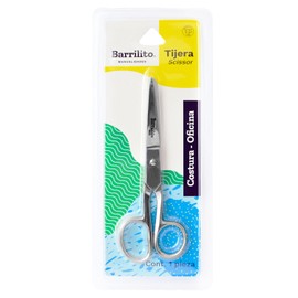 Barrilito Tijera forjada en acero inoxidable 6", ojo grande en mango, tamaño 15.2 cm, Para costura y oficina. 8341-6CN