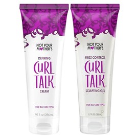 Not Your Mother's Curl Talk Frizz Control Sculpting Gel Y Crema Definitiva (Paquete De 2) - 9.7 Fl Oz - Formulado Con Complejo Rice Curl - Todos Los T