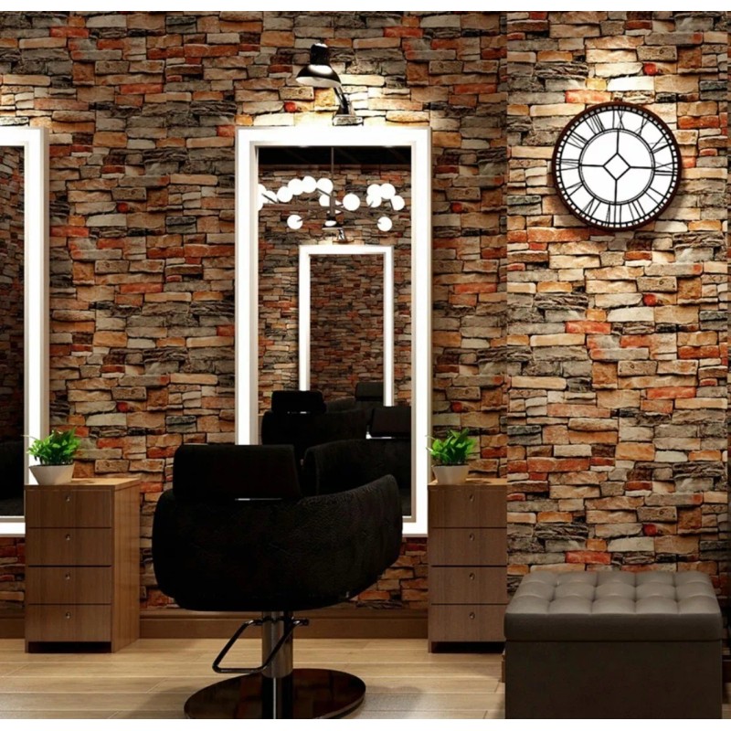 Homheal Papel Tapiz Autoadhesivo Para Paredes De Piedra 3d 45cm*6m