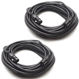 Seismic Audio - Set of 2 (2) 50 Feet DJ/PA XLR Microphone Cables - Mic Cable - Stage or Studio use