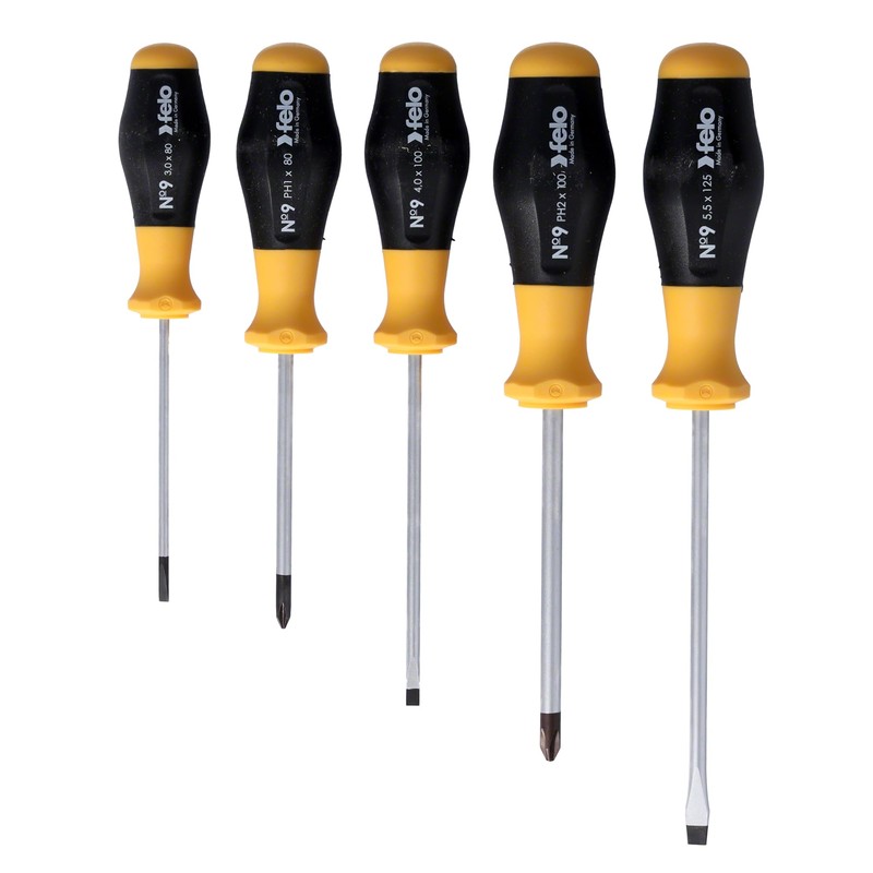 Felo Series 9 Screwdriver Set PH with 2K Handle, 5-Piece