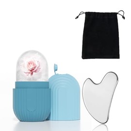 Kit de compresas frías para el rostro, ideal para tratamientos de crioterapia y gua sha facial.(Blue)