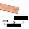 KINHARD 2 Pcs 105mm x 20mm x 3mm Metal Copper