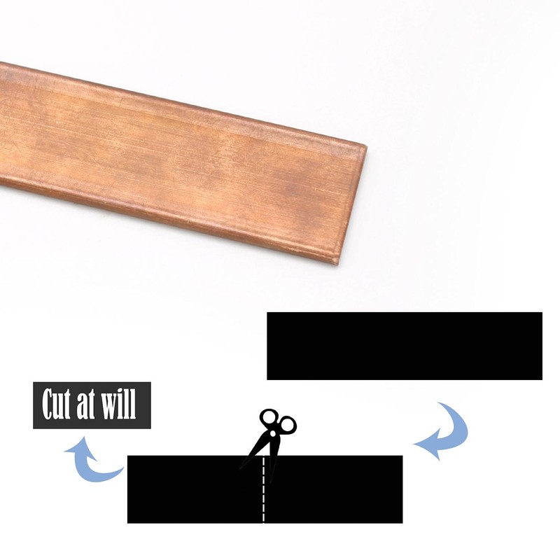 KINHARD 2 Pcs 105mm x 20mm x 3mm Metal Copper