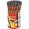 Maped Black'Peps Jumbo 854059 Graphite Pencils HB Triangular Black Pot