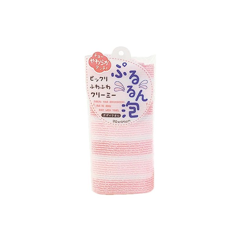 Nippon Kogyo Pururun Foam Body Towel, Pink