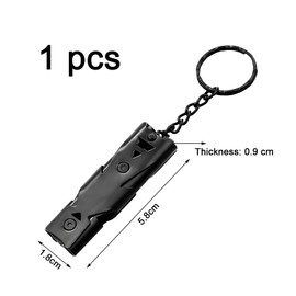 JJPJL Whistle, Loud Emergency, Emergency Whistle, Whistle, Signal Whistle, 150 dB Whistle with Keyring, Stainless Steel, Waterproof, for Emergency, Outdoor, Dog Walks, Training, Sports (Black)