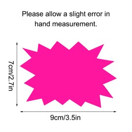 50Pcs Green Starburst Signs Fluorescent Price Signs, Star Shape Signs Price Eye-catching, Retail Store Price Label Garage Sale Supplies Tags for Store Shop