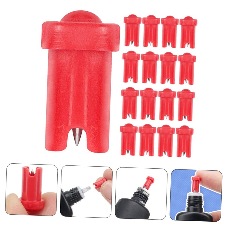 PACKOVE 100pcs Eyelash Glue Bottle Needles Blocking Applicator for Lash