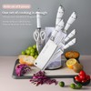 Kitchen Knife Set, Retrosohoo 9-Piece White Sharp Non-Stick Coated Chef