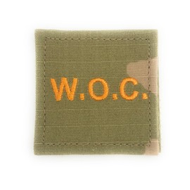 Army Warrant Officer Candidate WOC OCP Rank With hook- Gold Letters W.O.C
