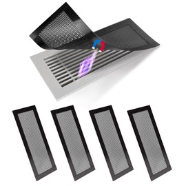 4P Magnetic Floor Vent Covers 4 x 10 Inch Air Vent Screen Cover Magnetic Floor Register Vent Covers Magnetic PVC Vent Mesh for Home Wall Ceiling Floor Catches Debris
