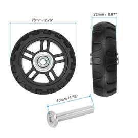 PATIKIL Replacement Luggage Suitcase Wheels Repair Kit, 70mmx22mm Wear-Resistant & Mute 360 Swivel Caster Wheels