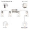 DRNANLIT 4-Light Bathroom Vanity Light Fixture, Brushed Nickel with Clear