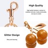 YOU WIZV Gold Cherry Bag Purse Handbag Charms Keychains for