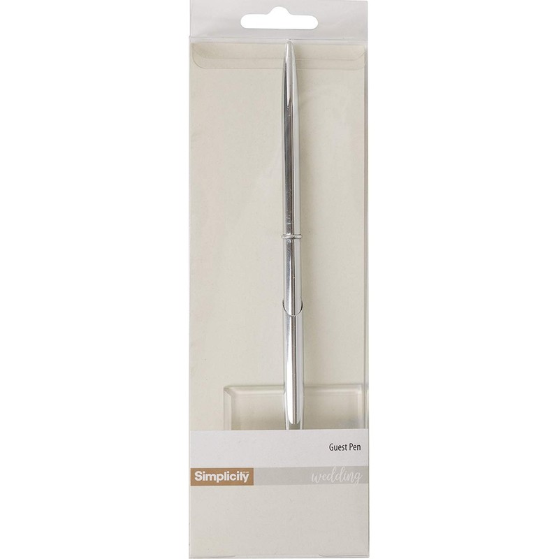 Simplicity 81187-SU Silver Guest Sign In Pen with Pen Stand