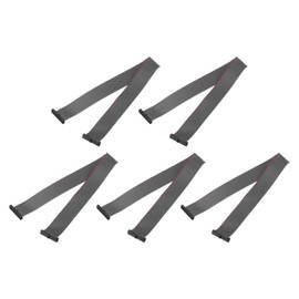 sourcing map 5 Pcs IDC Flat Ribbon Cable, 1.27mm Pitch 19mm Width 30cm Long 30 Pin FC to FC Flat Ribbon Connector Jumper Wire for PC, LED Displays