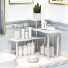 JayRex Bathroom Organizer Countertop Shelf, 3 Tier Corner Rack Adjustable