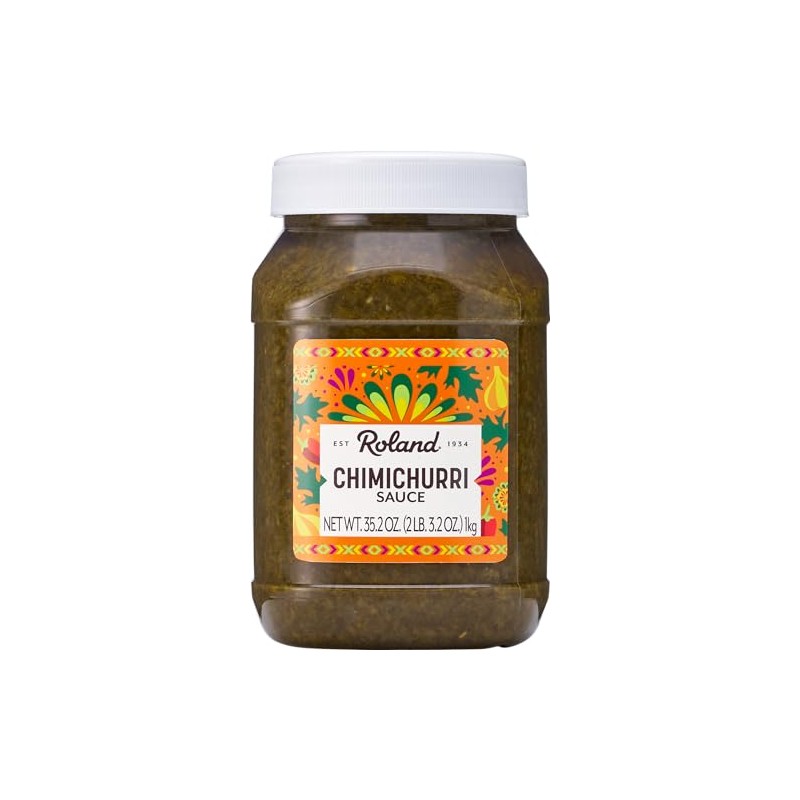 Roland Foods Chimichurri Sauce, 35.2 Ounce Jar, Pack of 1