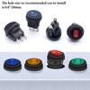 Taiss/4Pcs Rocker Toggle Switch Waterproof Round 12V 20A 4 Colours