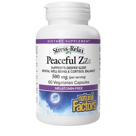 Natural Factors Stress-Relax® Peaceful Sleep, 60 Vegetarian Capsules