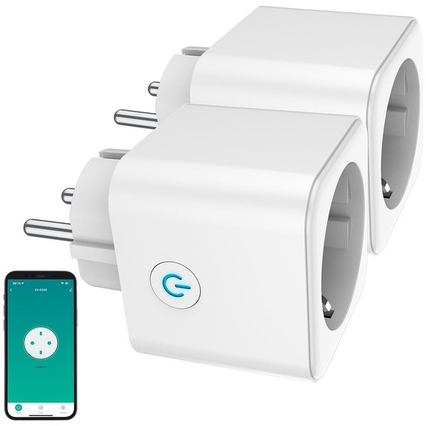 Luminea Home Control WiFi Socket TUYA: Set of 2 WLAN