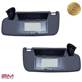 2M PLASTIC Sun Visor for Chevy Blazer S10 1995-2005 Driver & Passenger OE Quality (Black)