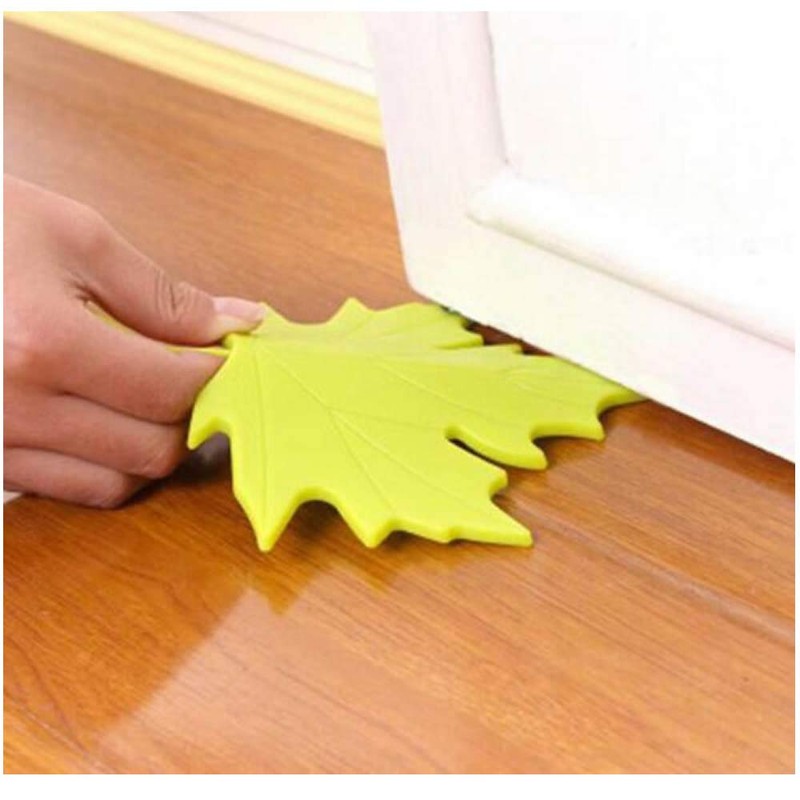 GOOTRADES Plastic Maple Leaf Style Home Decorative Door Stopper Doorstop