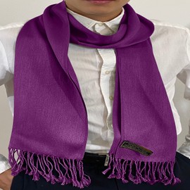 CJ Apparel Purple Mens Nepalese Solid Color Design Fashion Scarf Seconds Scarves Face/Neck Wrap Hand Made in Nepal NEW