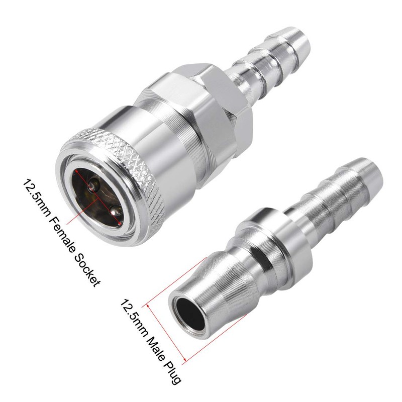 uxcell Quick Disconnect Set, 8mm Barb Hose, Air Compressor Hose