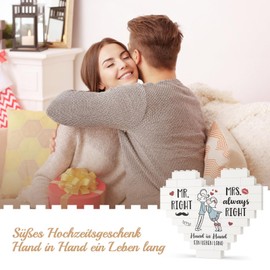 Wedding Gifts for Newlyweds, Mr and Mrs Wedding Anniversary Gift - Puzzle Decoration, Loving Engagement Gift for Both, Romantic Couple Anniversary Gifts for Newlyweds