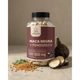 Maca Negra Con Fenogreco Raíces Zen 120 Cápsulas Sin Sabor