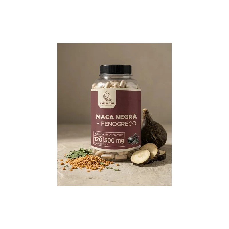 Maca Negra Con Fenogreco Raíces Zen 120 Cápsulas Sin Sabor