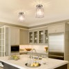 FRIXCHUR Small Chandelier Crystal Ceiling Light Semi Flush Mount Ceiling