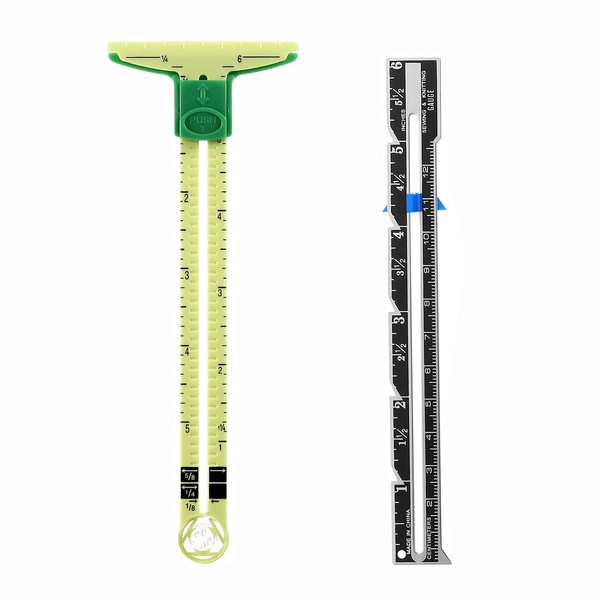 Measuring Sewing Ruler Tool, 2 Pieces Measuring Sewing Tool, Calliper