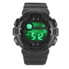 Men Dual Time Sports Watch Outdoor Waterproof PU Strap Digital